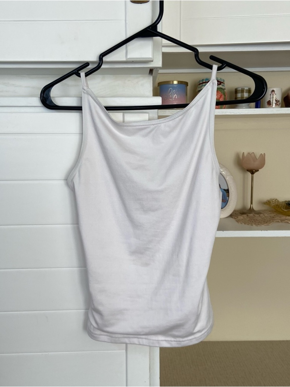Vintage Classic White Spaghetti Strap Tank Top